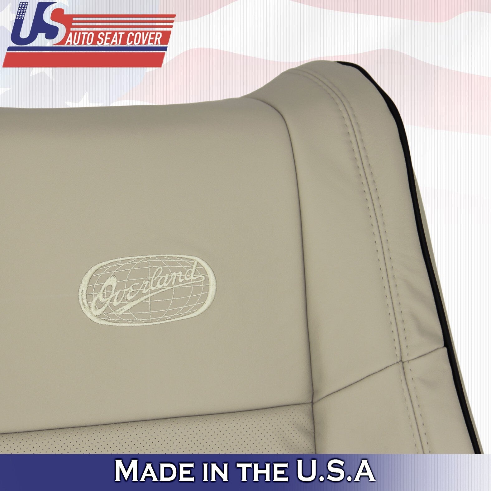 2017 For Jeep Grand Cherokee OVERLAND Passenger Top & Bottom Leather Covers Tan