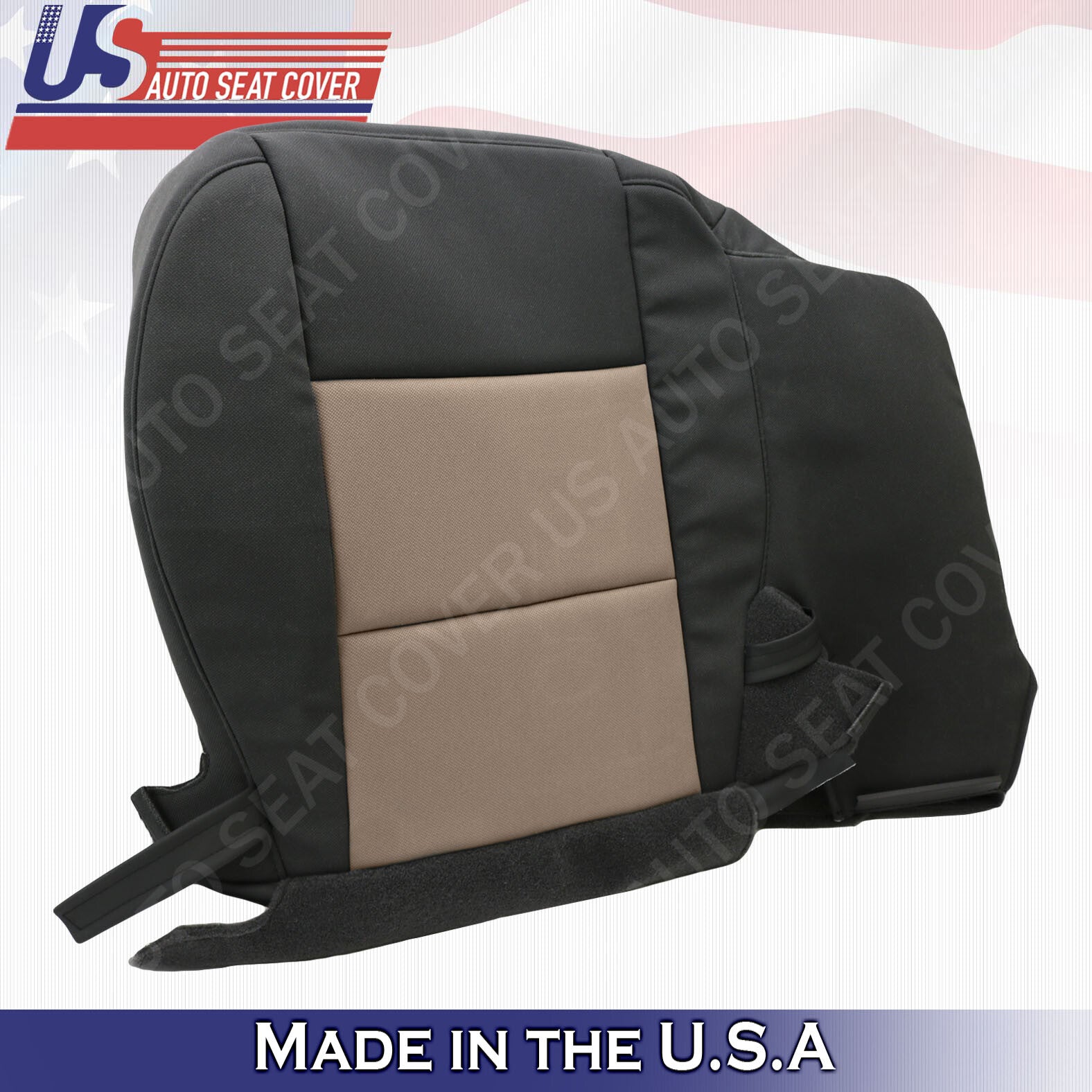 2003 to 2011 Ford Ranger Driver Bottom Bench Cloth Cover 2-tone TAN/BLACK