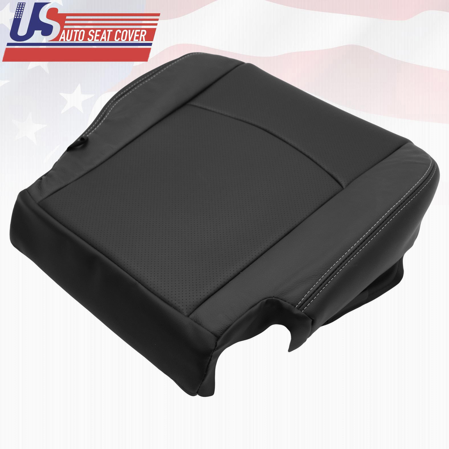 For Dodge 2012 Ram 5500 4500 Driver Passenger Bottom Perf Leather Cover BLACK