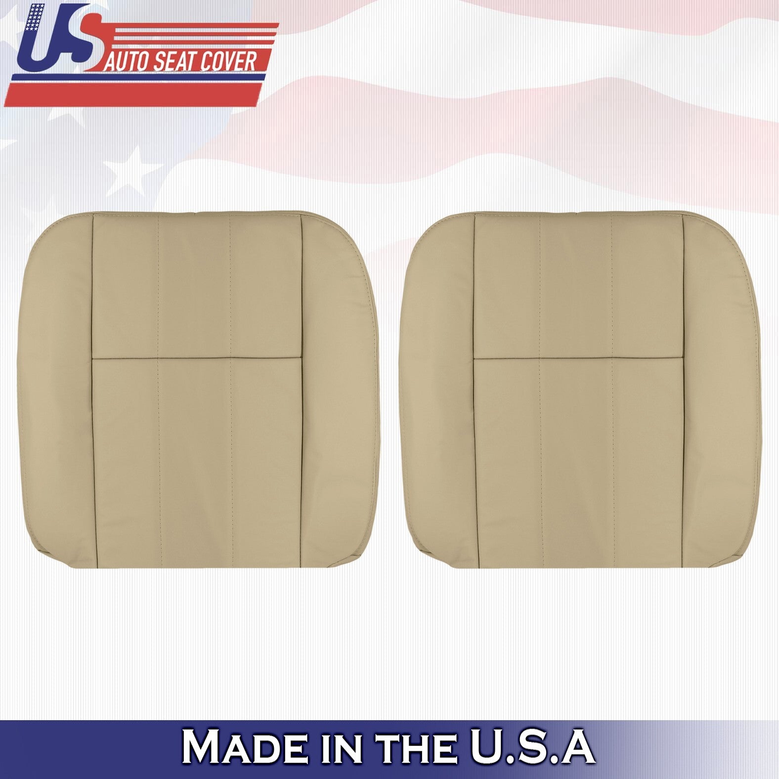 2003 to 2011 For Mercury Grand Marquis Driver & Passenger Top Leather Covers Tan