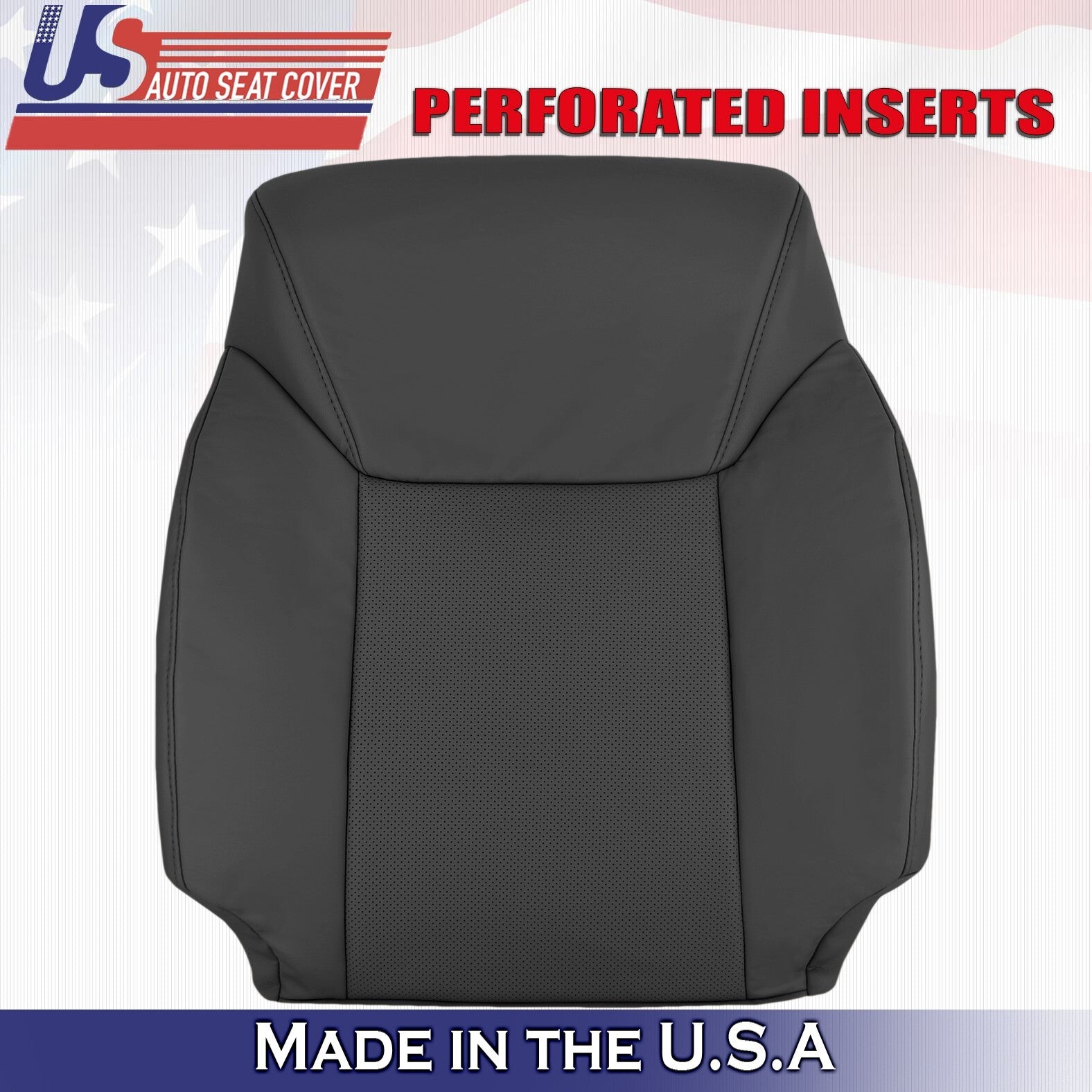 2012 to 2015 For Lexus LX570 Passenger Top Bottom Leather w/ Perf Covers Black