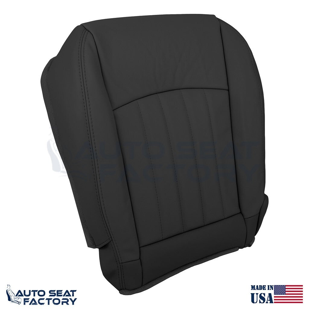 2014 - 2017 Fits Infiniti QX50 PASSENGER Top & Bottom Black Vinyl Seat Covers