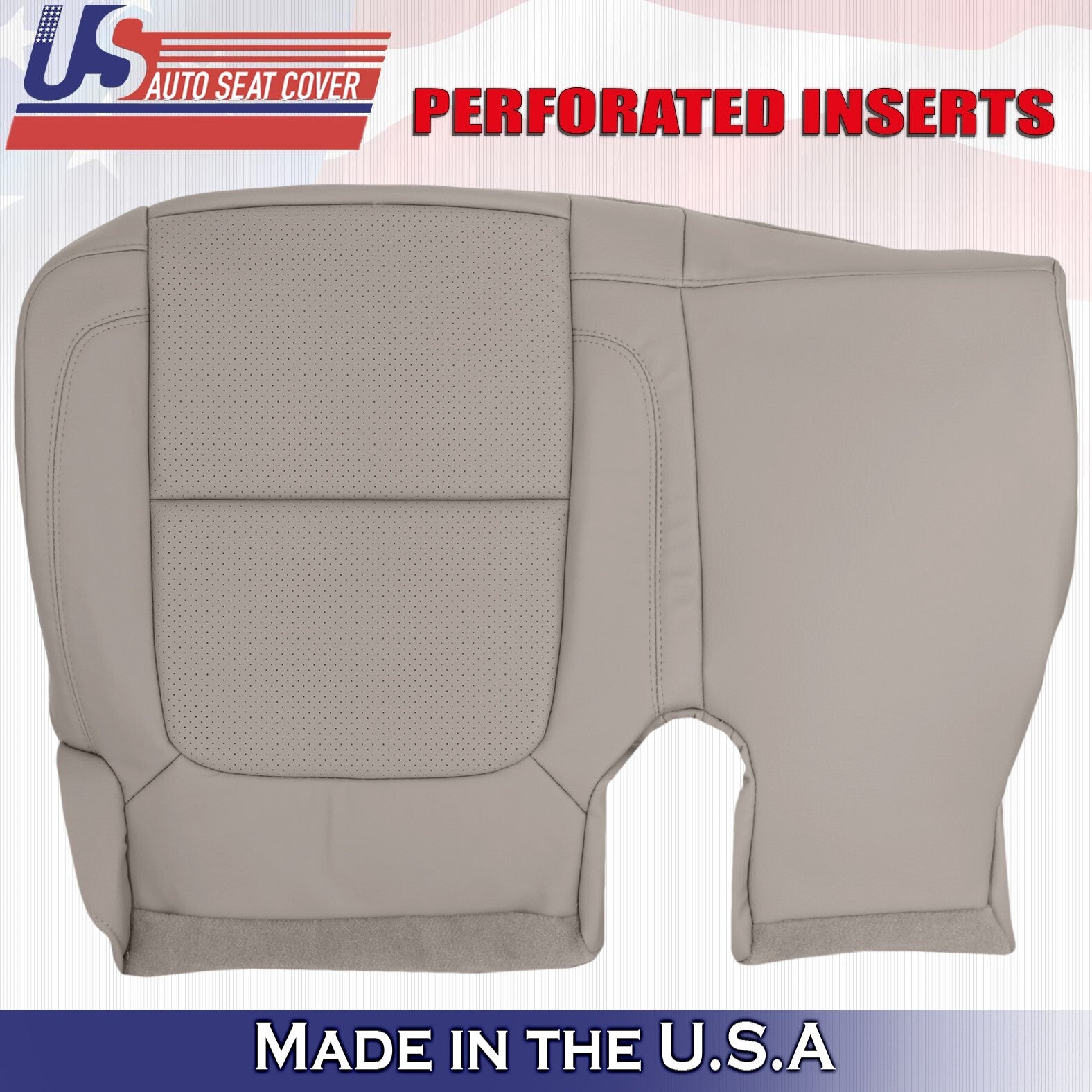 2011 2012 2013 For Ford Explorer 2nd Row Driver Bottom Perf Leather Cover Gray