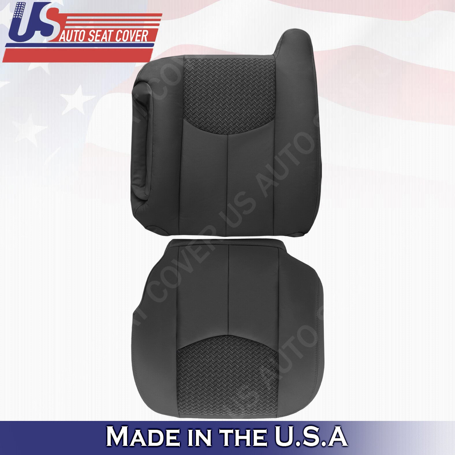 2003 2004 2005 2006 Chevy Avalanche Driver Passenger Leather/Cloth Cover Graphte