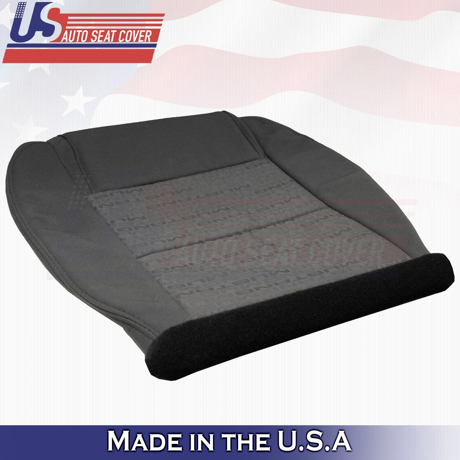 2005 2006 2007 For Ford Mustang Driver & Passenger Bottom Cloth Seat Covers BLK
