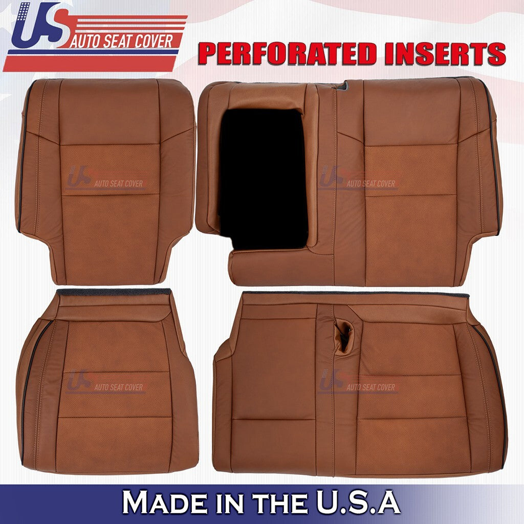 2011 to 2020 For Grand Cherokee Overland Rear Tops & Bottoms Leather Cover Brown