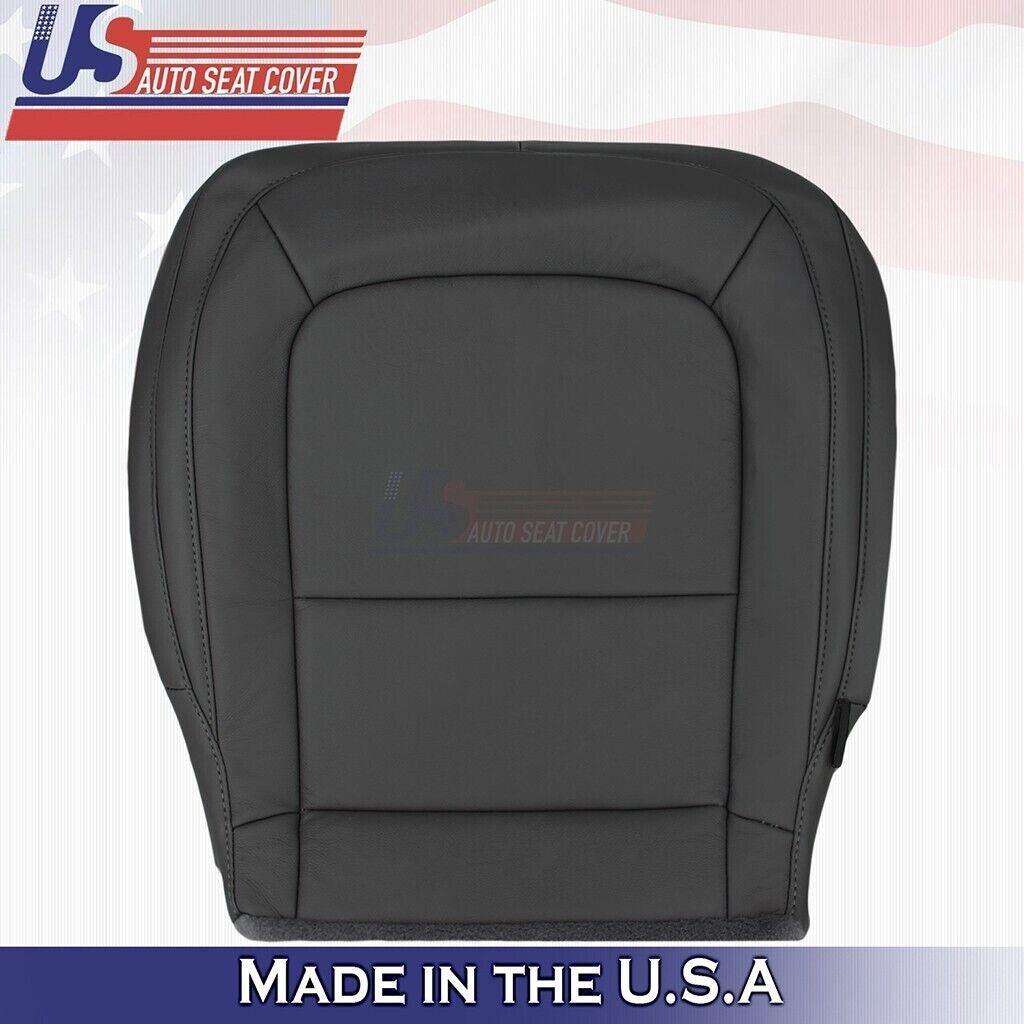 2015 to 2022 Fits GMC Canyon SLT Driver & Passenger Bottoms Leather Cover Black