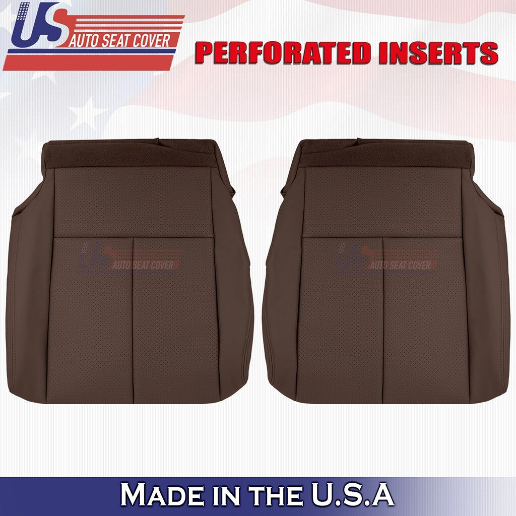 2015 to 2023 Fits Nissan Murano Driver & Passenger Bottoms Leather Cover Brown