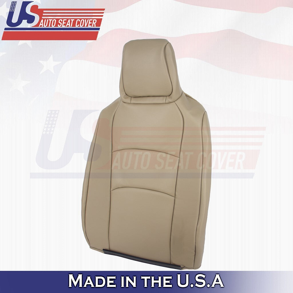 2009 to 2014 Fits Ford E150 Front Set Bottoms-Tops-Armrests Vinyl Cover Tan