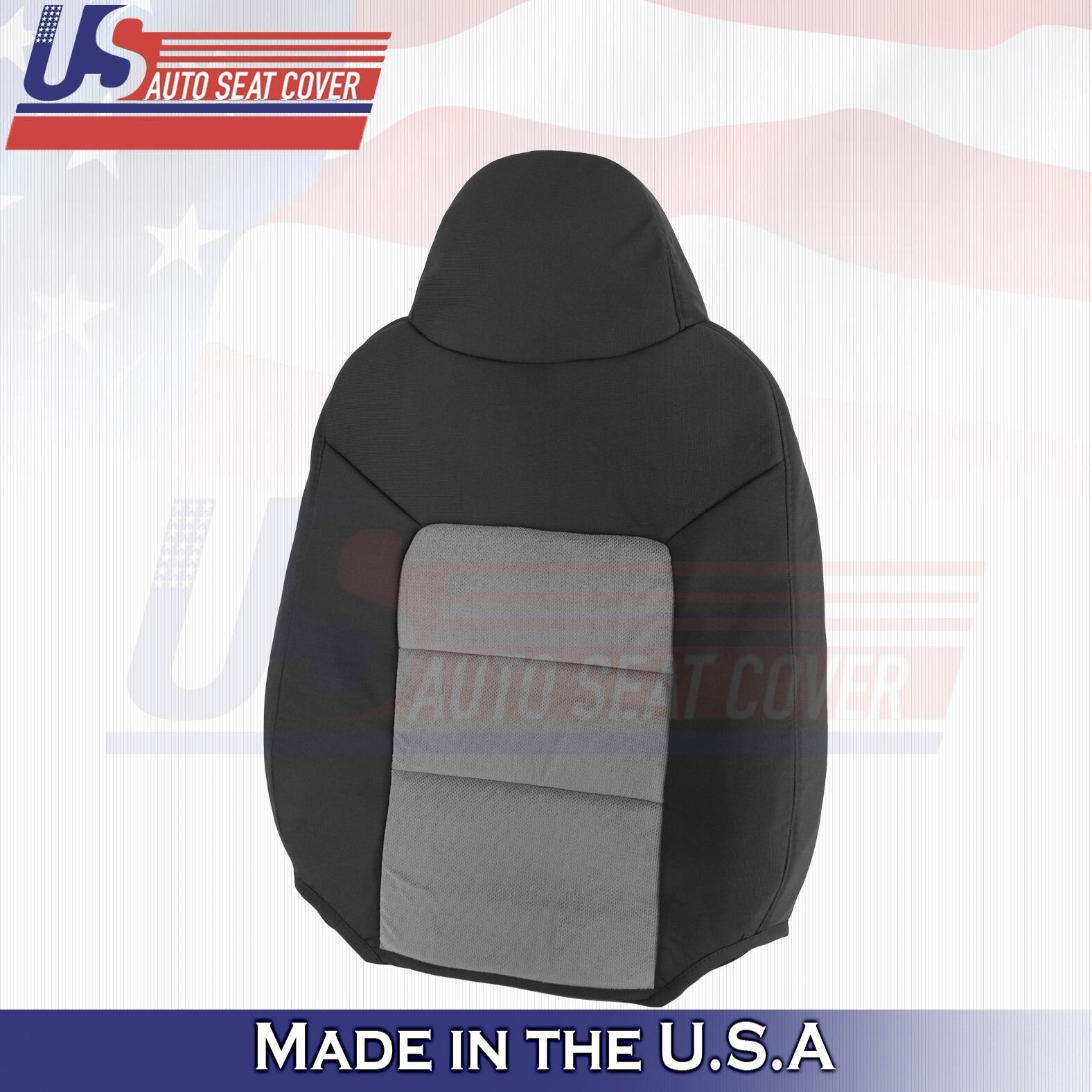 2003 to 2006 Fits Ford Expedition Driver Side Top Cloth Seat Cover 2 Tone Gray