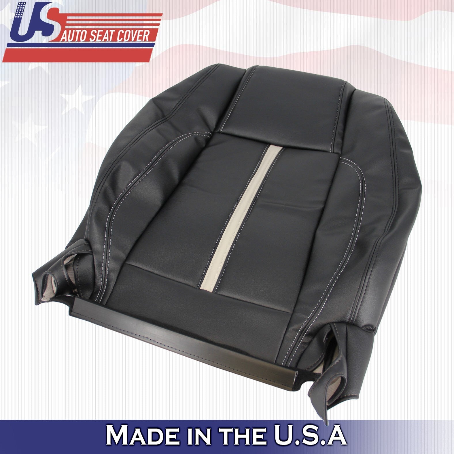 2013 2014 For Ford Mustang Gt Coupe Passenger Top & Bottom Leather Covers Black