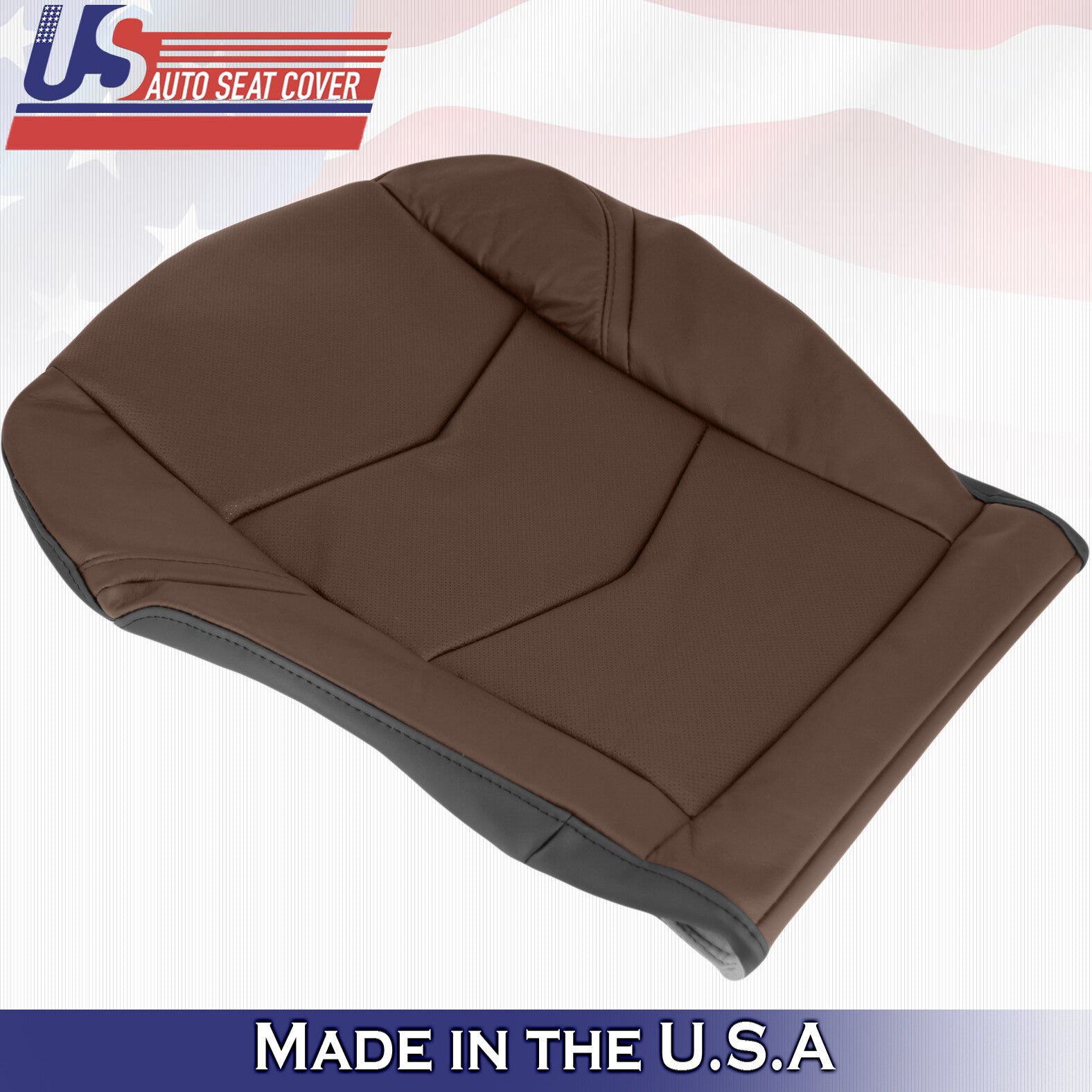 2015 to 2020 For Cadillac Escalade Driver Passenger Bottom Leather Covers Brown