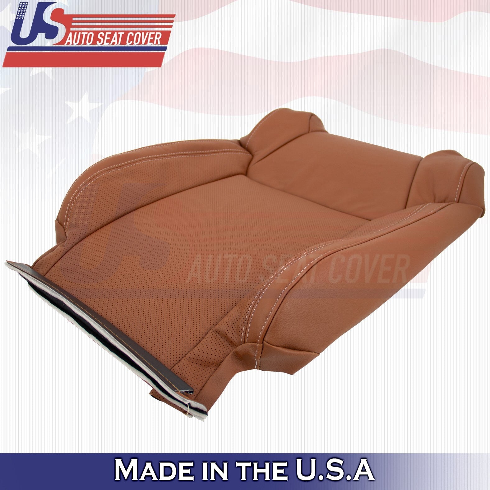 2016 2017 2018 Fits Toyota Tundra Passenger Top Leather Seat Cover Brown