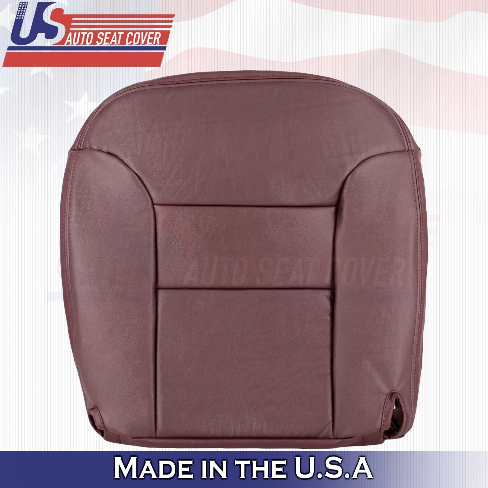 1995 to 2000 For Chevy Silverado 3500 Driver Passenger Bottom Leather Covers Red