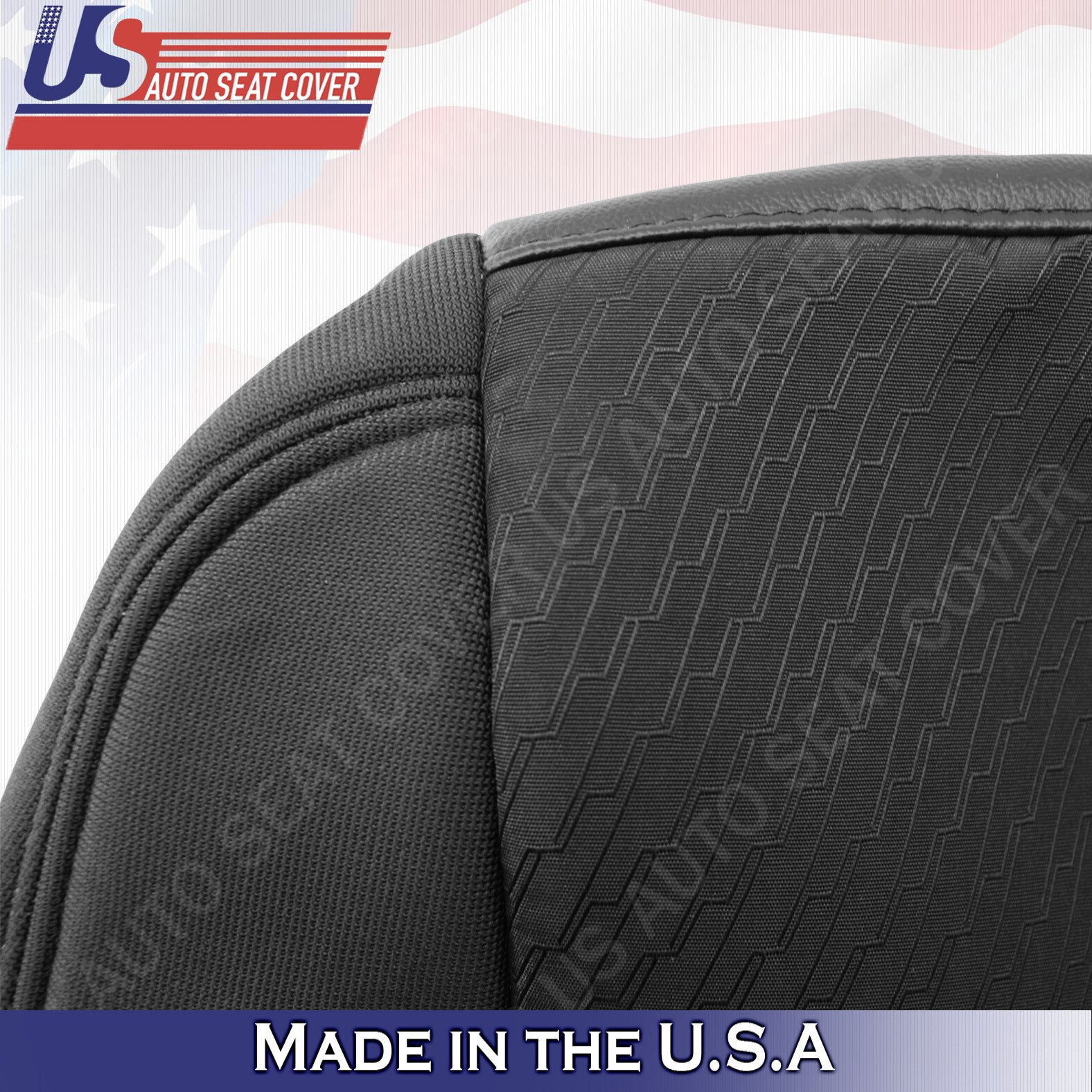 Fits 2009 to 2014 Chevy Silverado Front Driver Top Cloth Seat Cover Ebony Black