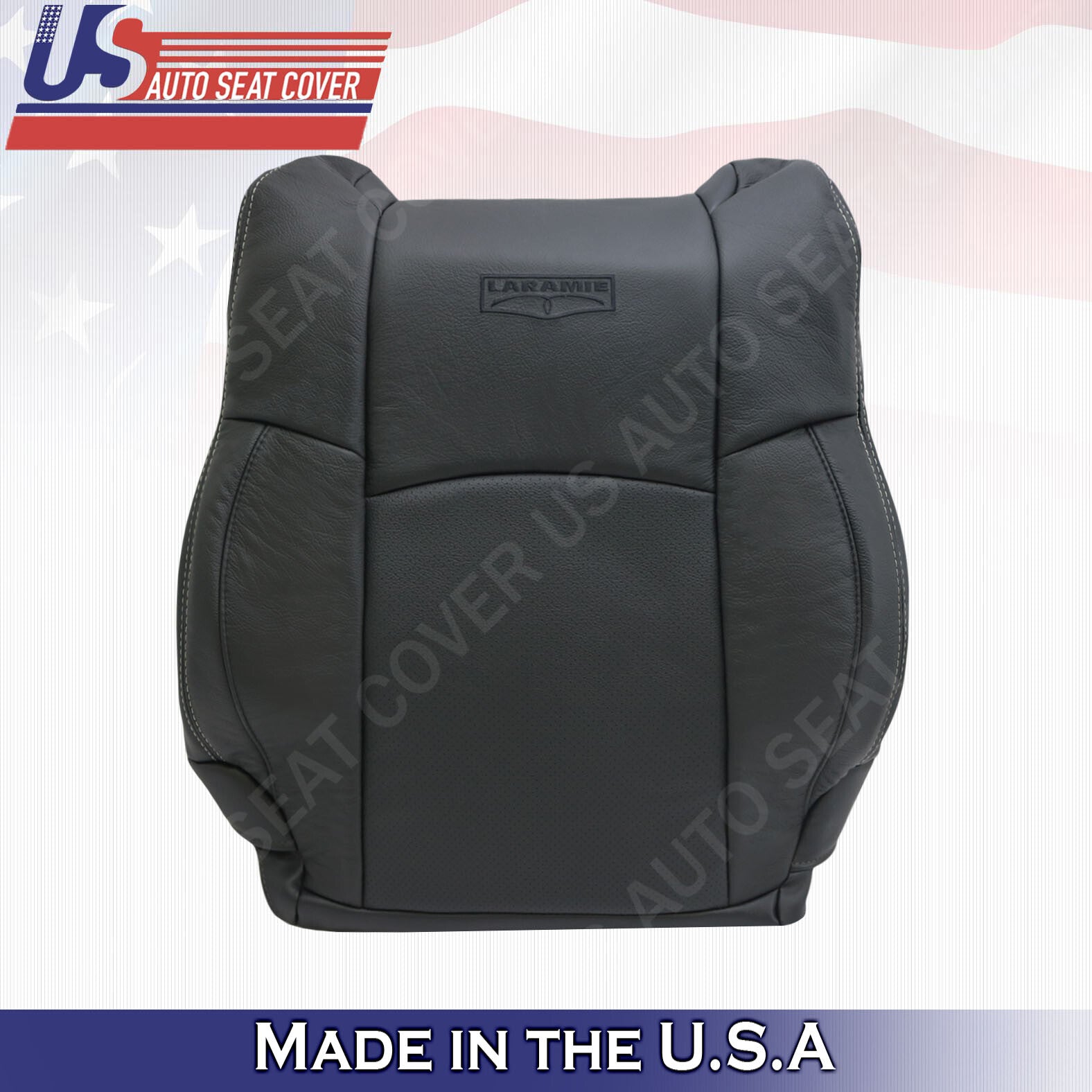 2009-2012 Fits Dodge Ram 1500 2500 Laramie Driver Top Perf Leather Cover BLACK