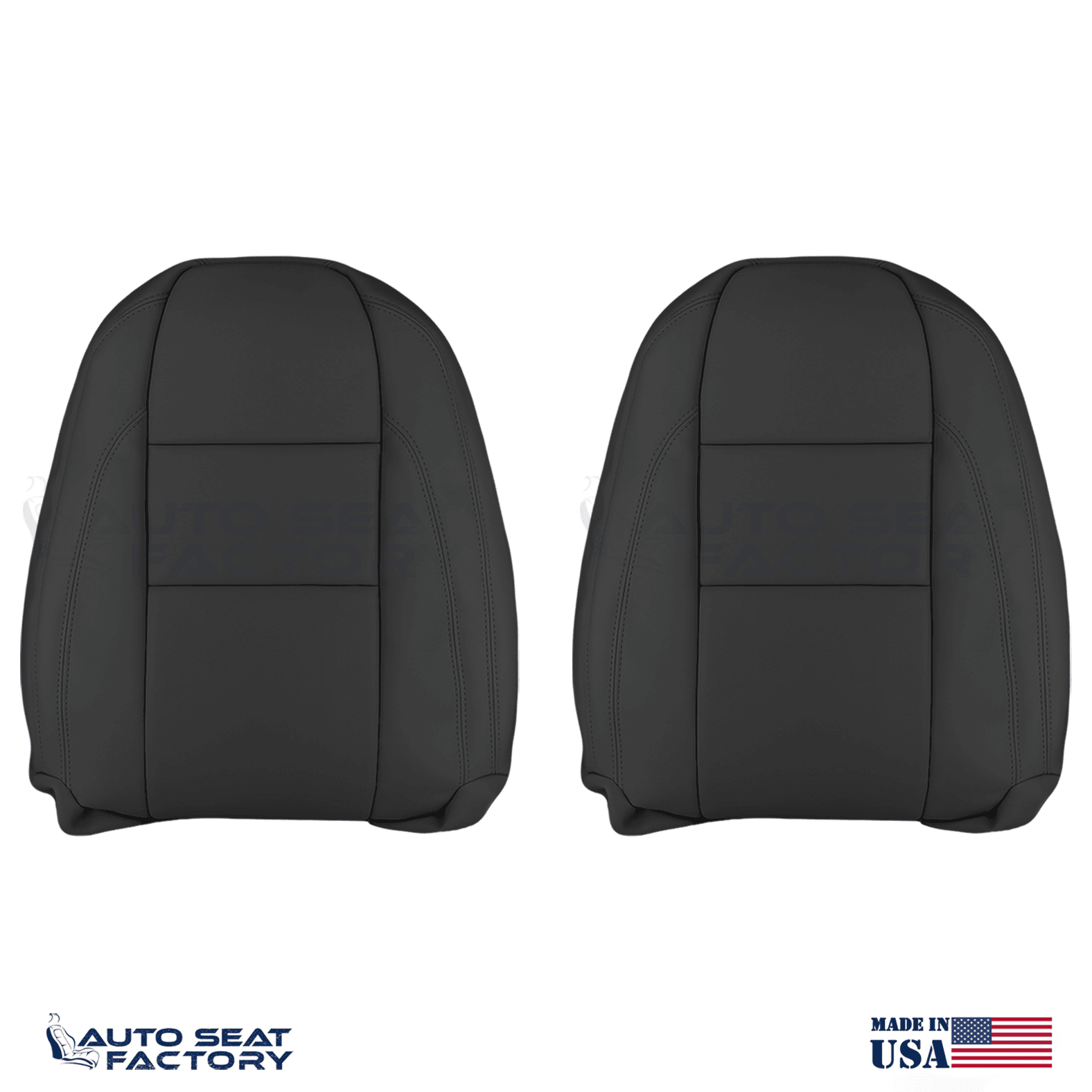 Replacement Fits 2007 - 2010 Volvo C70 Left & Right Top Black Vinyl Seat Covers