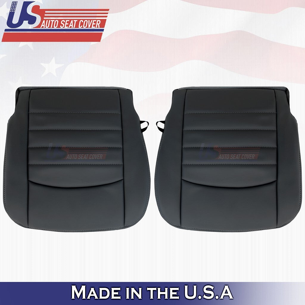 Driver &Passenger Bottoms Vinyl Seat Cover Black 2013 to 2018 For Dodge Ram ST