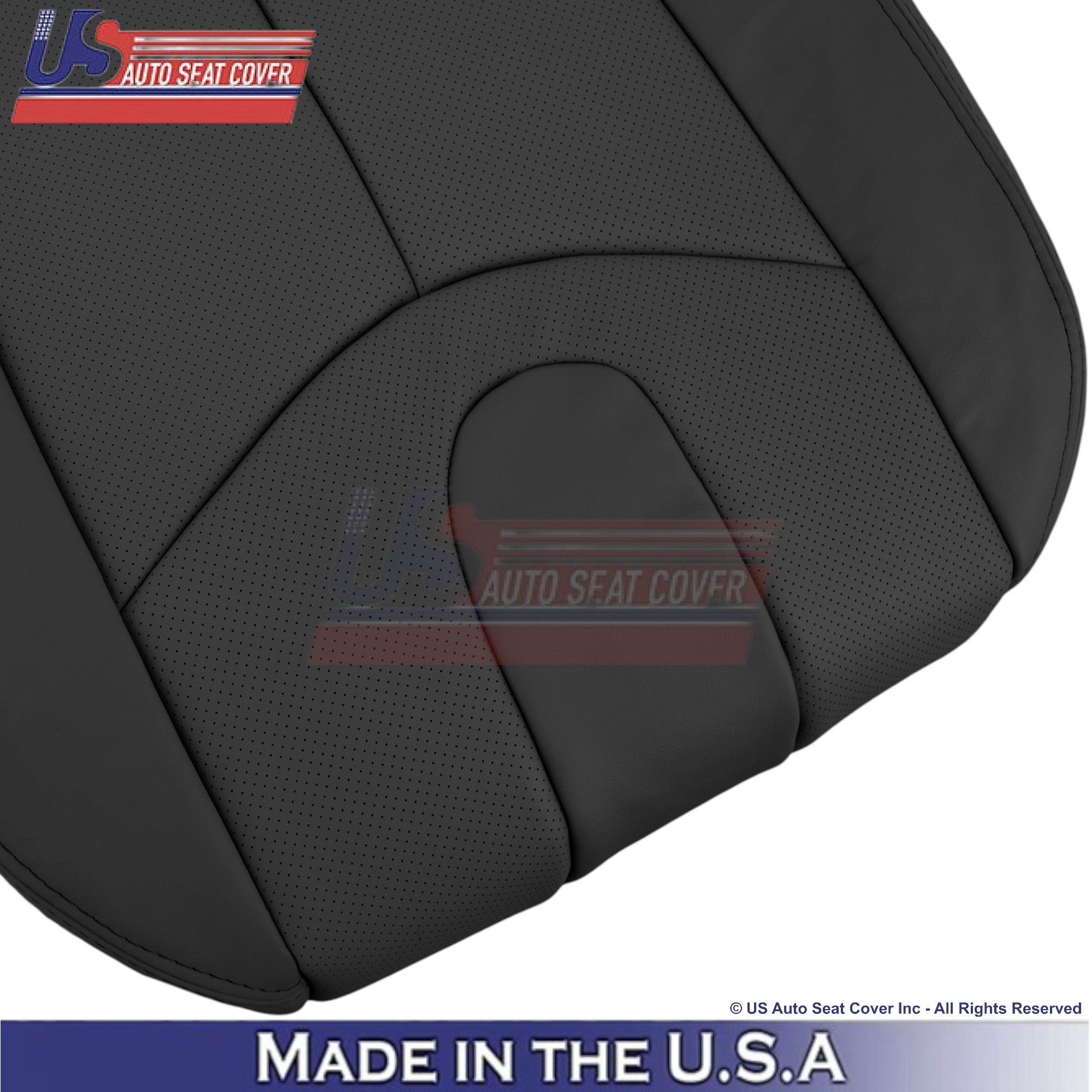 2008-2013 For Infiniti G37 Leather Perforated Driver Bottom Seat Cover Graphite