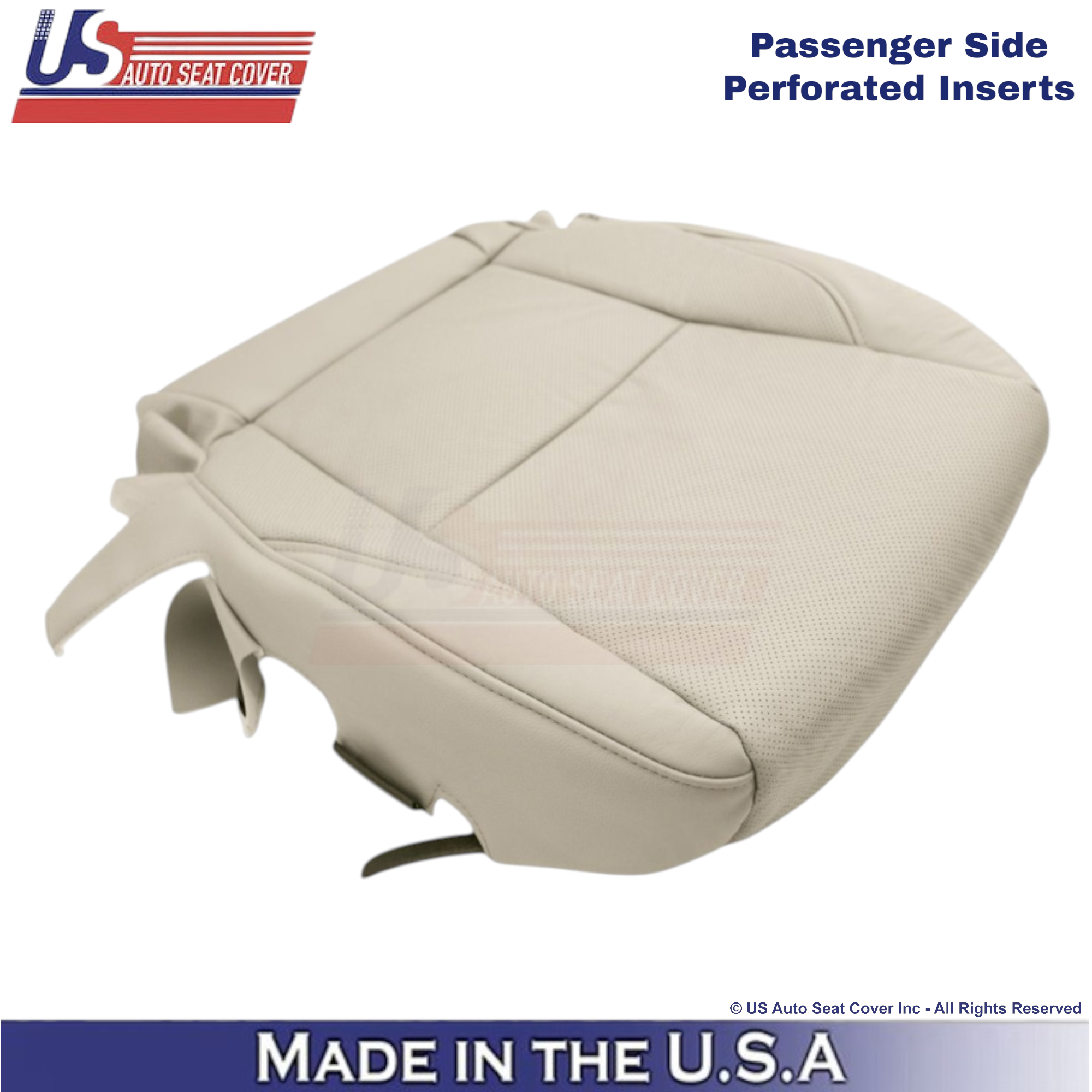 2007-2012 For Lexus ES350 Leatherette Perf. Passenger Bottom Cover Parchment Tan