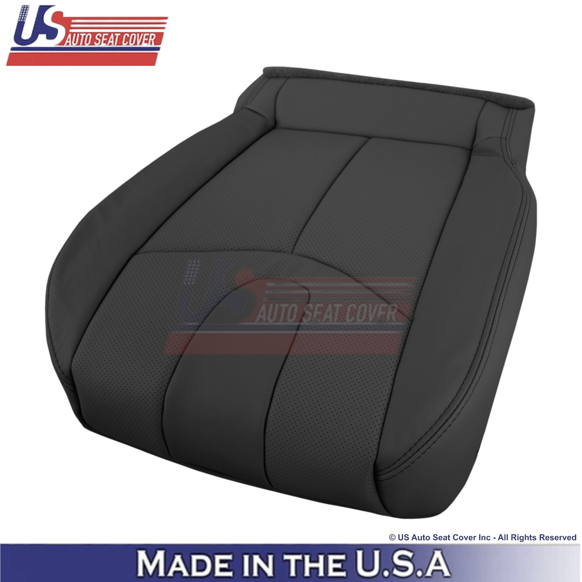 2008-2013 For Infiniti G37 Leather Perforated Driver Bottom Seat Cover Graphite