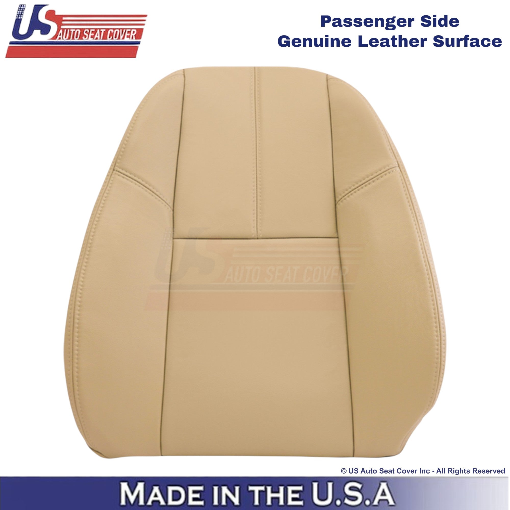 2007-2014 Fits Chevy Silverado Genuine Leather Passenger Top Cover Lt. Cashmere