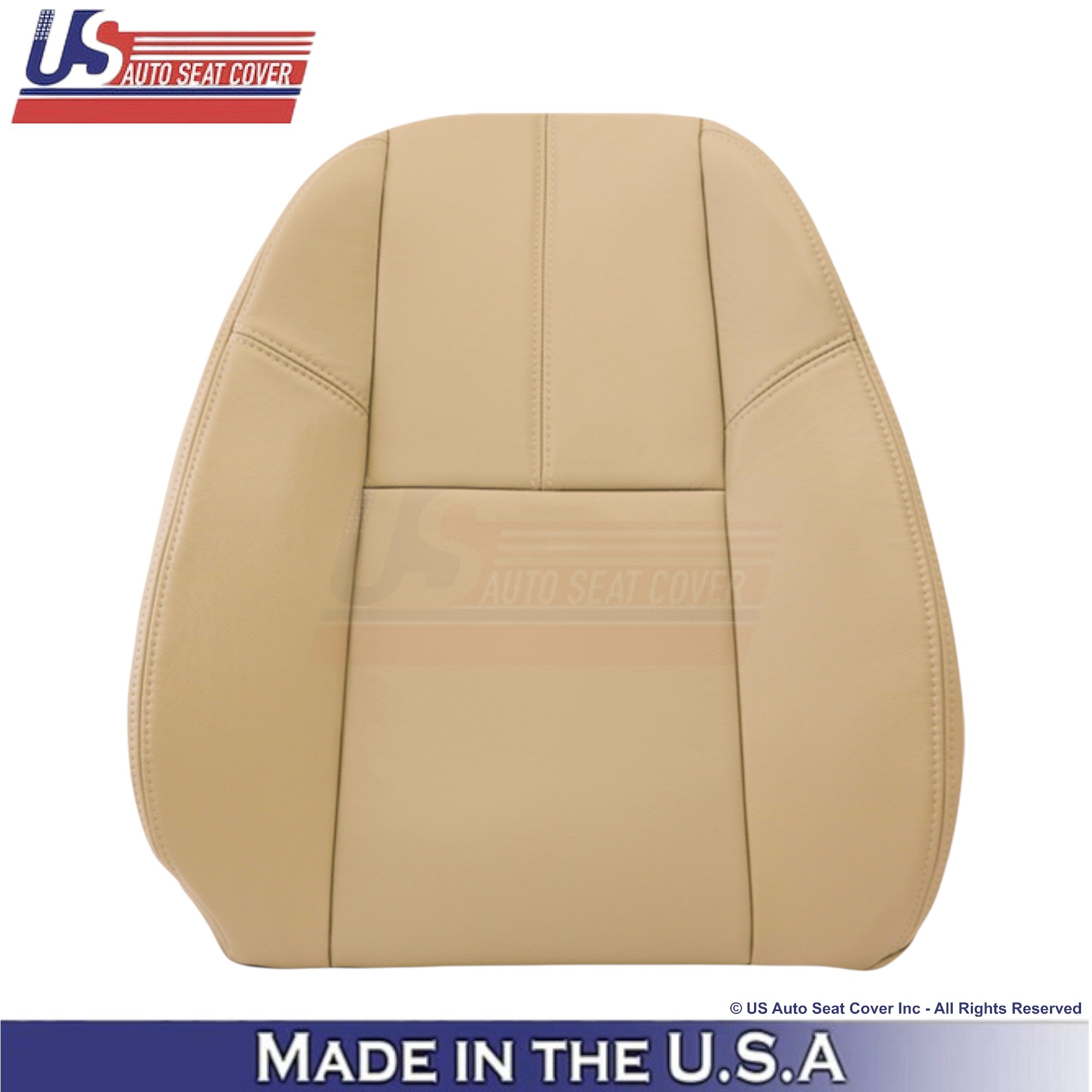 2007-2014 Fits Chevy Silverado Genuine Leather Front Seat Covers Light Cashmere