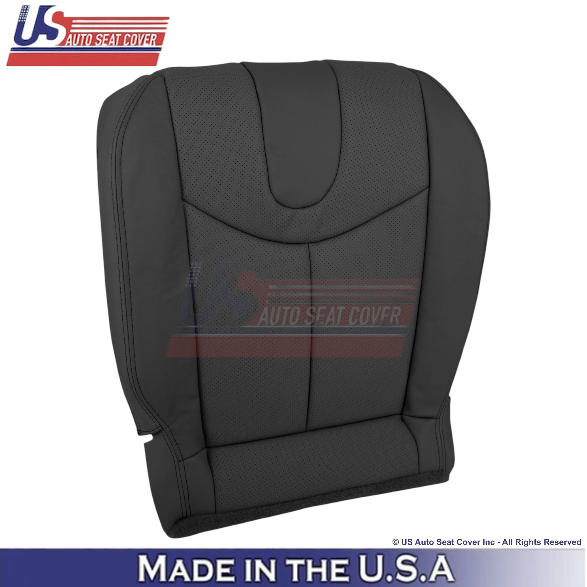 2008-2013 For Infiniti G37 Leather Perforated Driver Bottom Seat Cover Graphite