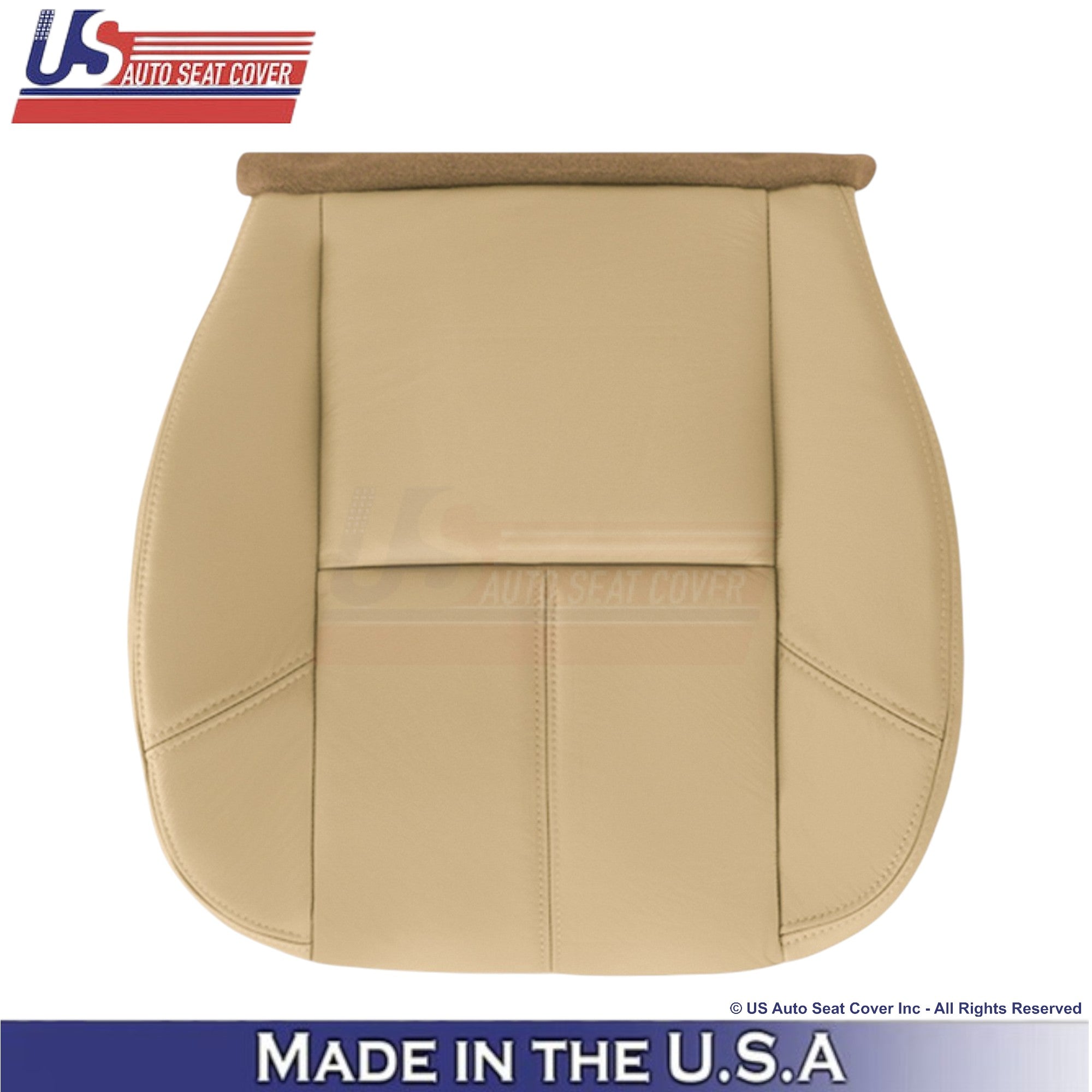 2007-2014 Fits Chevy Silverado Genuine Leather Front Seat Covers Light Cashmere
