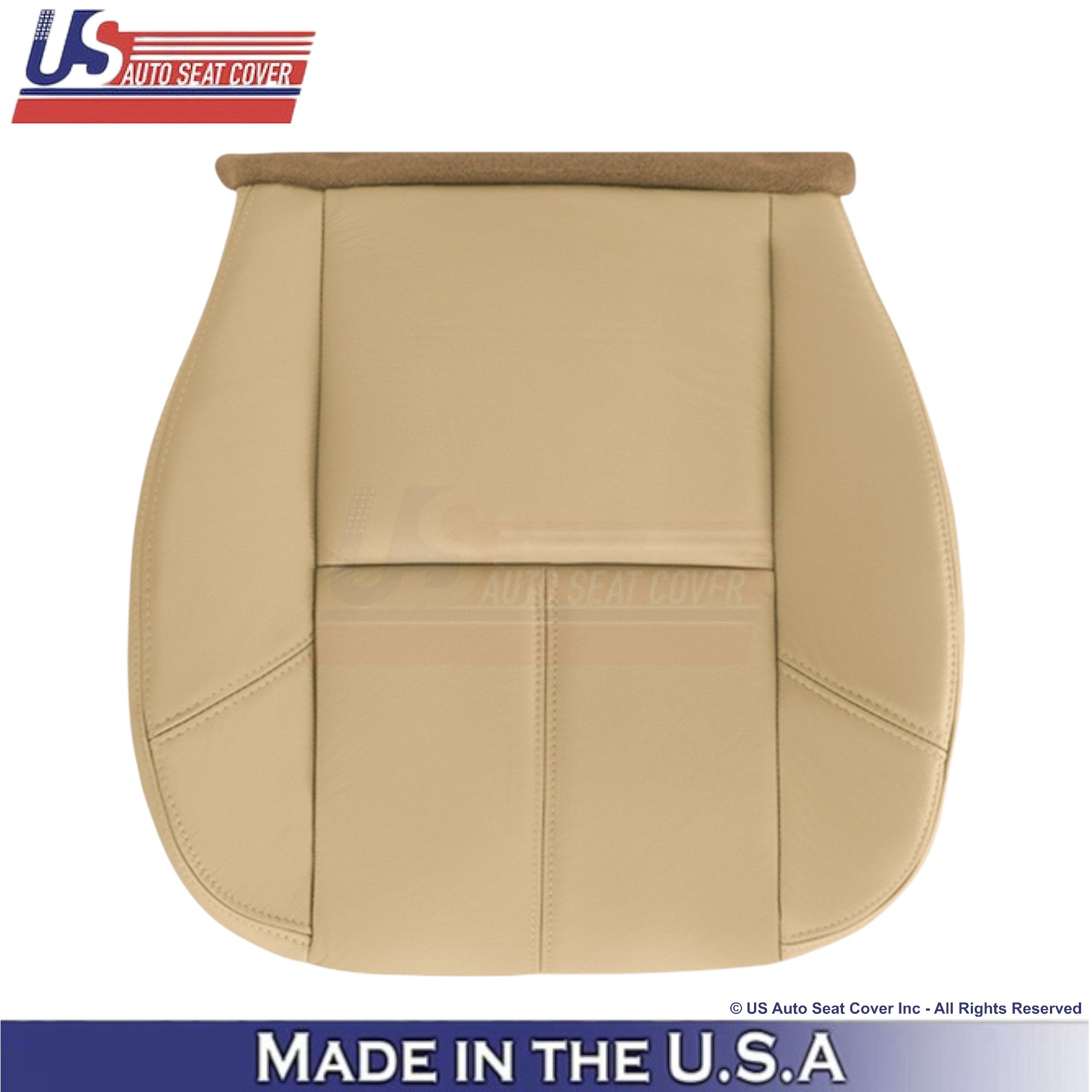 2007-2014 Fits Chevy Silverado Genuine Leather Front Seat Covers Light Cashmere