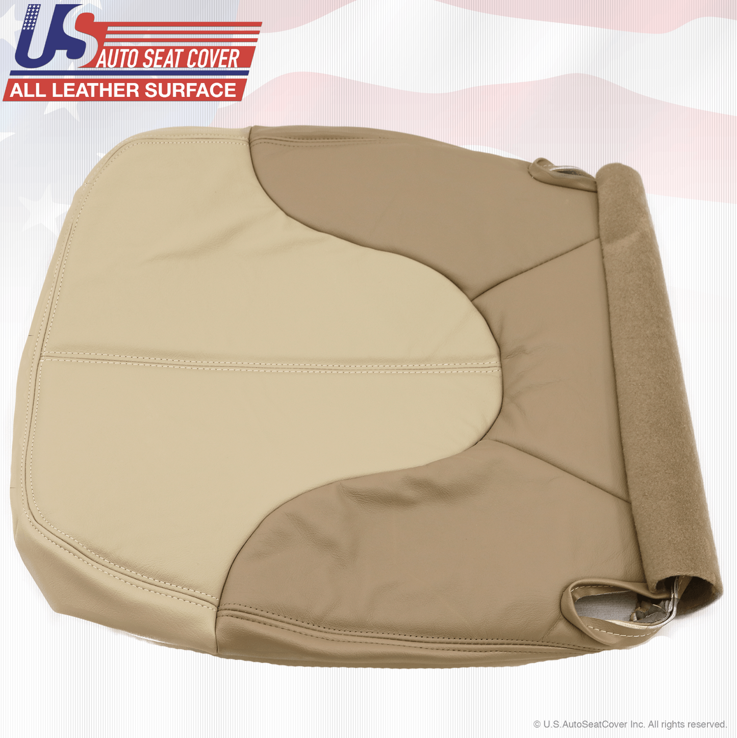 1999 GMC Yukon Denali Driver Bottom Replacement Seat Cover Leather 2-Tone Tan