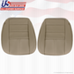 2009 Ford F250 Lariat Driver & Passenger Bottom Leather Seat Cover Stone Gray 4S
