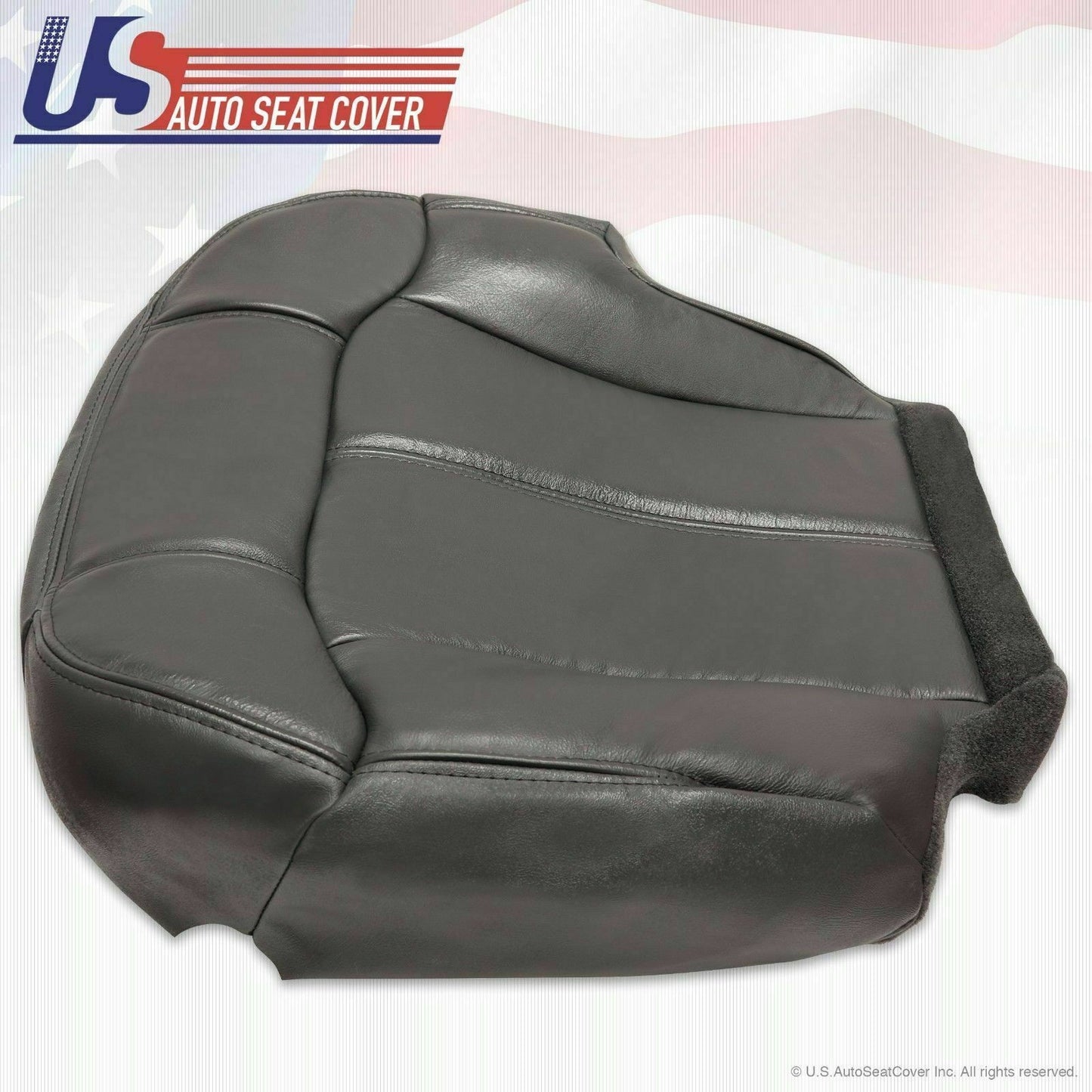 2002 Chevy 1500 2500 3500 Driver & Passenger  Bottom Leather Seat Cover Black