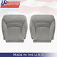 DRIVER & PASSENGER Bottoms Gray Leather Cover 1997-2004 Chevy Corvette SPORT