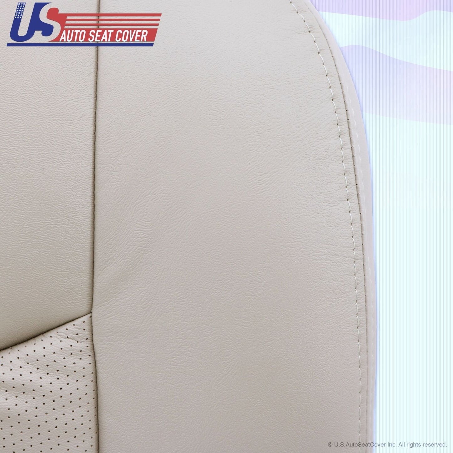 03 04 05 06 Cadillac Escalade Driver & Passenger Bottom Leather Seat Covers Tan