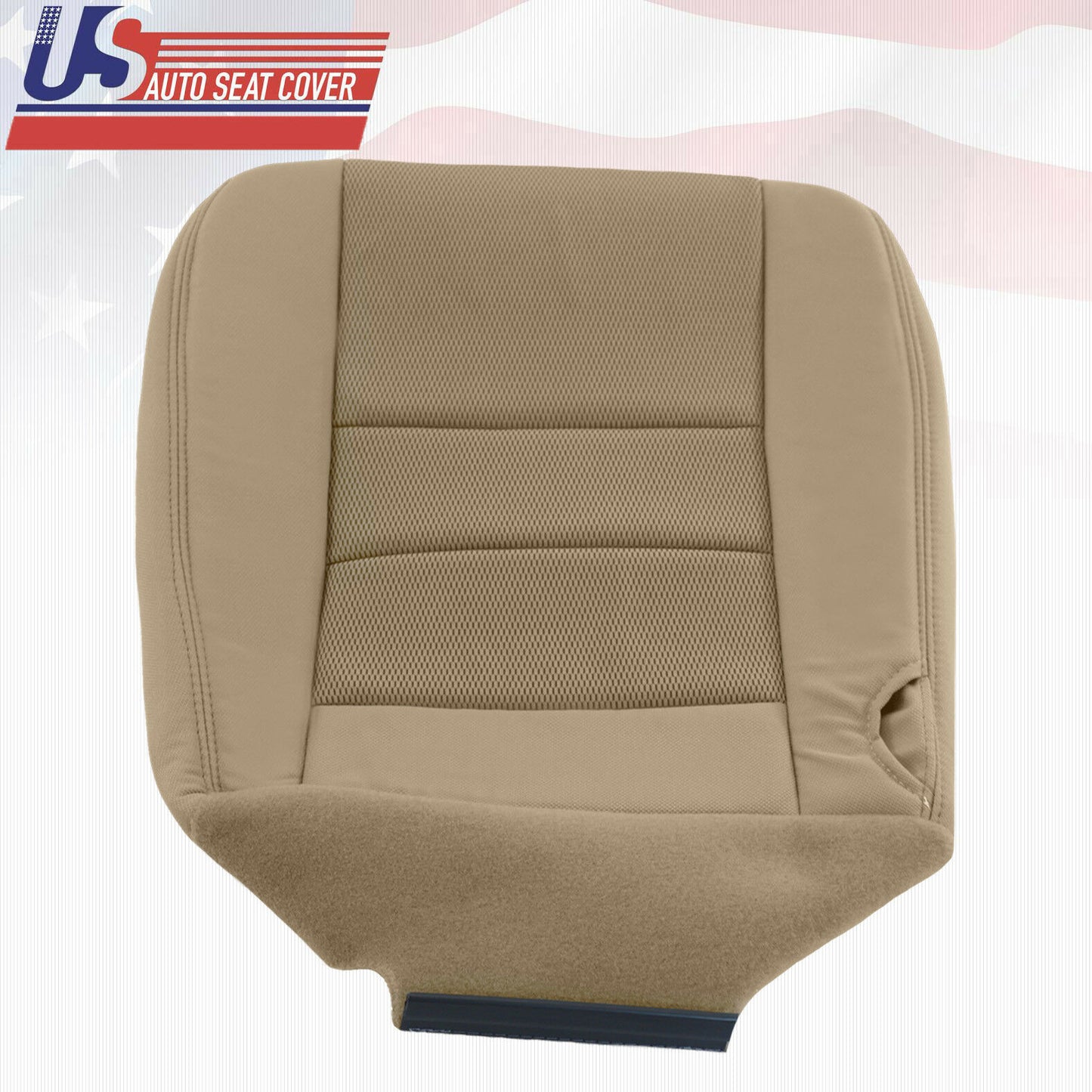 2005 2006 Ford F-250 F-350 Super Duty Driver Bottom Cloth Seat Cover 2 tone TAN