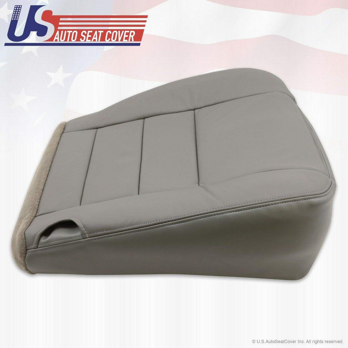 02-07 F250 F350 Lariat Driver Side Bottom Replacement Leather Seat Cover GRAY