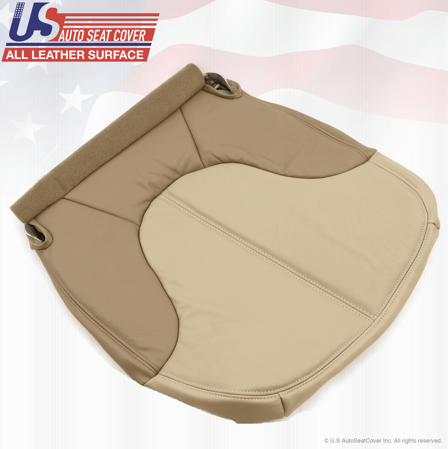 1999 GMC Yukon Denali Driver Bottom Replacement Seat Cover Leather 2-Tone Tan