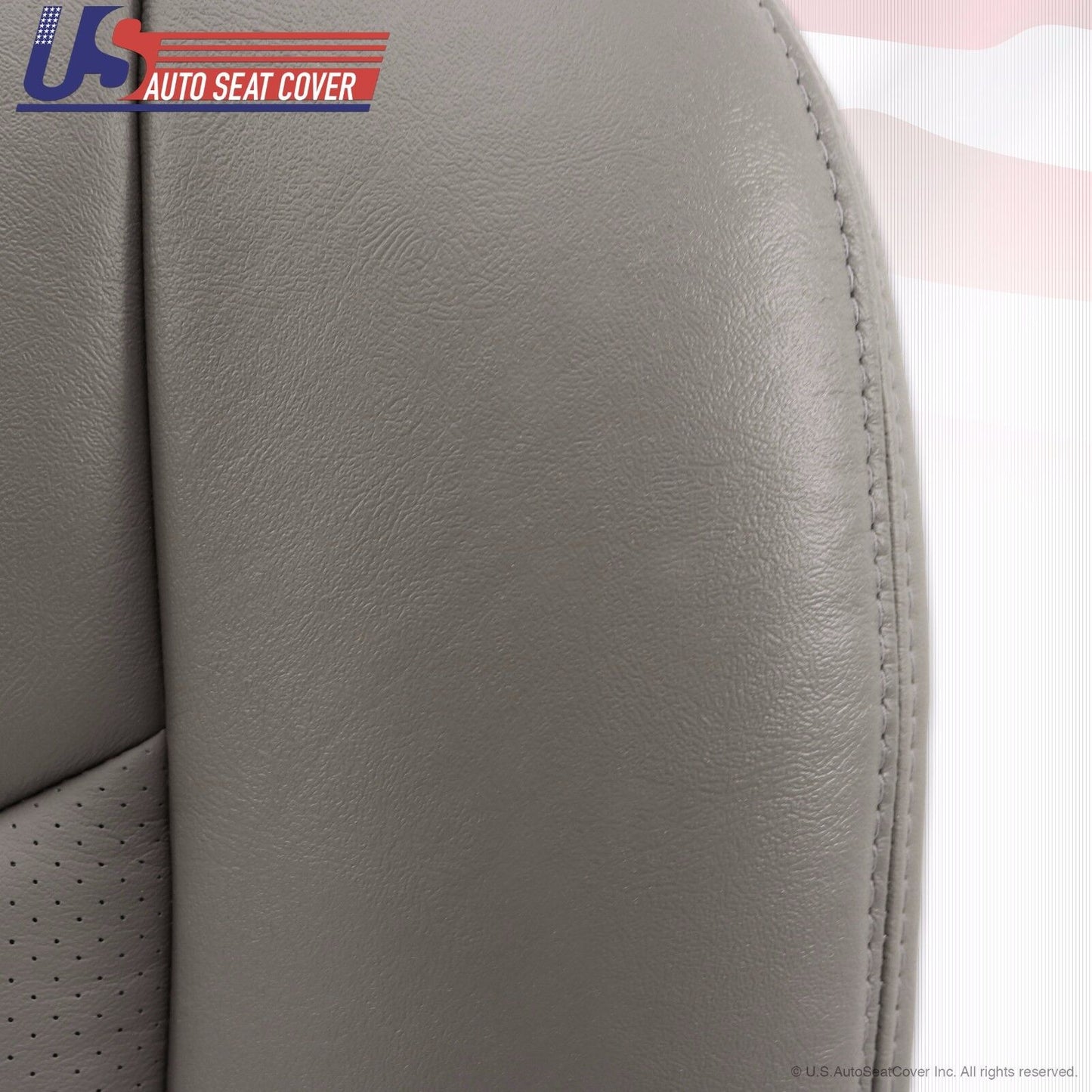 03 04 05 06 Cadillac Escalade Driver Bottom Leather Replacement Seat Cover Gray