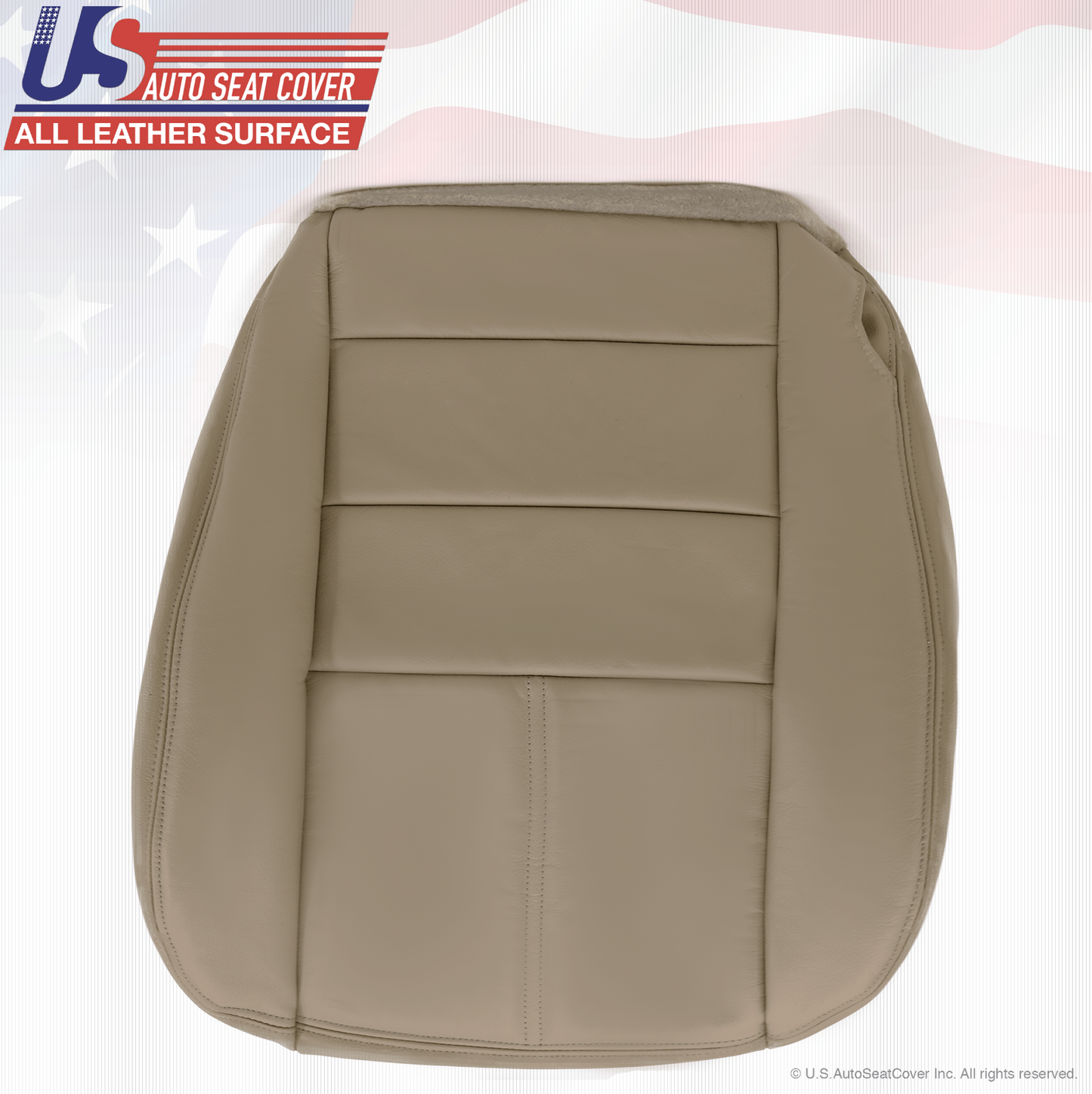 2008 Ford F250 Lariat PASSENGER Bottom Replacement Leather Seat Cover Stone Gray