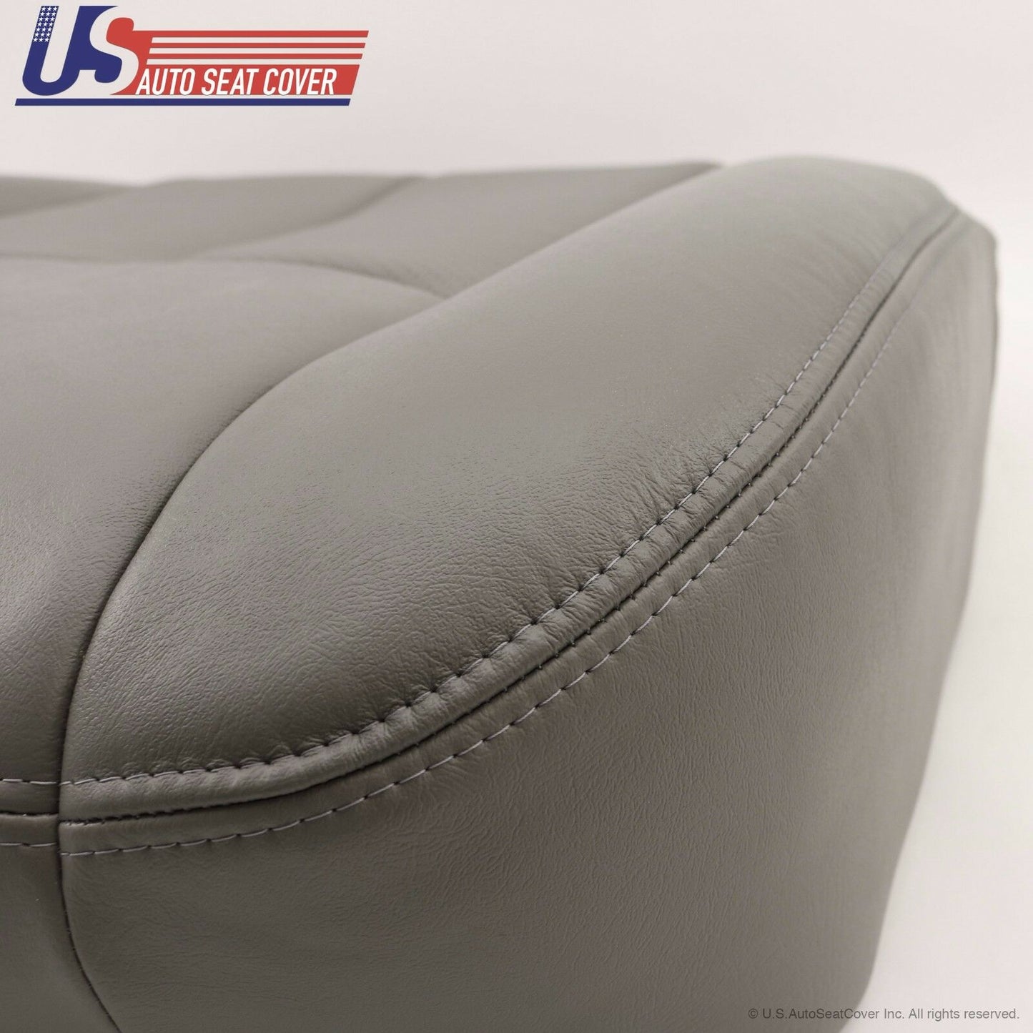 03 04 05 06 Cadillac Escalade Driver Bottom Leather Replacement Seat Cover Gray