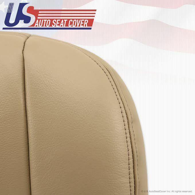 02 - 07 Ford F250 350 Lariat Left Front Bottom Leather Seat Cover Parchment TAN