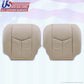 2003 - 2006 Cadillac Escalade Driver & Passenger Bottom Leather Seat Covers Tan