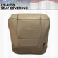 2001 2002 Ford F150 Lariat XLT Super Crew Driver Bottom Leather Seat Cover Tan
