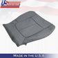 Driver & Passenger Bottom Perforated Leather Seat Cover 2011-2014 Ford F150 Gray