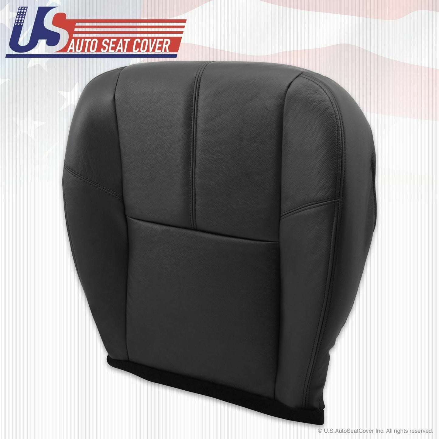 2007 - 13 Chevy Avalanche 1500 2500 HD Driver Bottom Leather Seat Cover Black