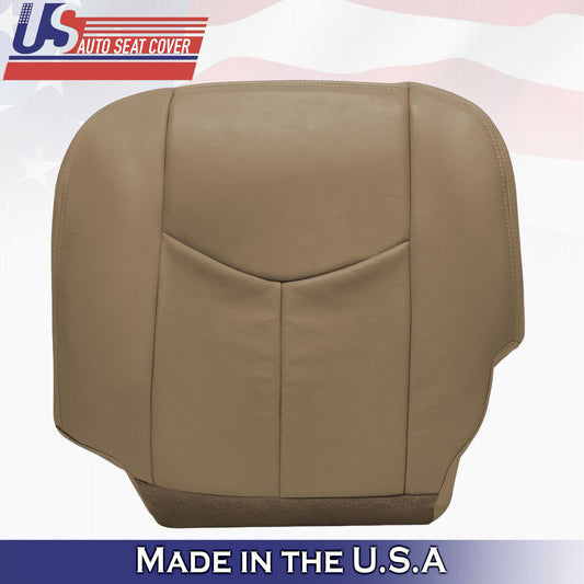 03 04 05 06 Chevy Silverado 1500 2500 Driver Bottom Leather Seat Cover Tan