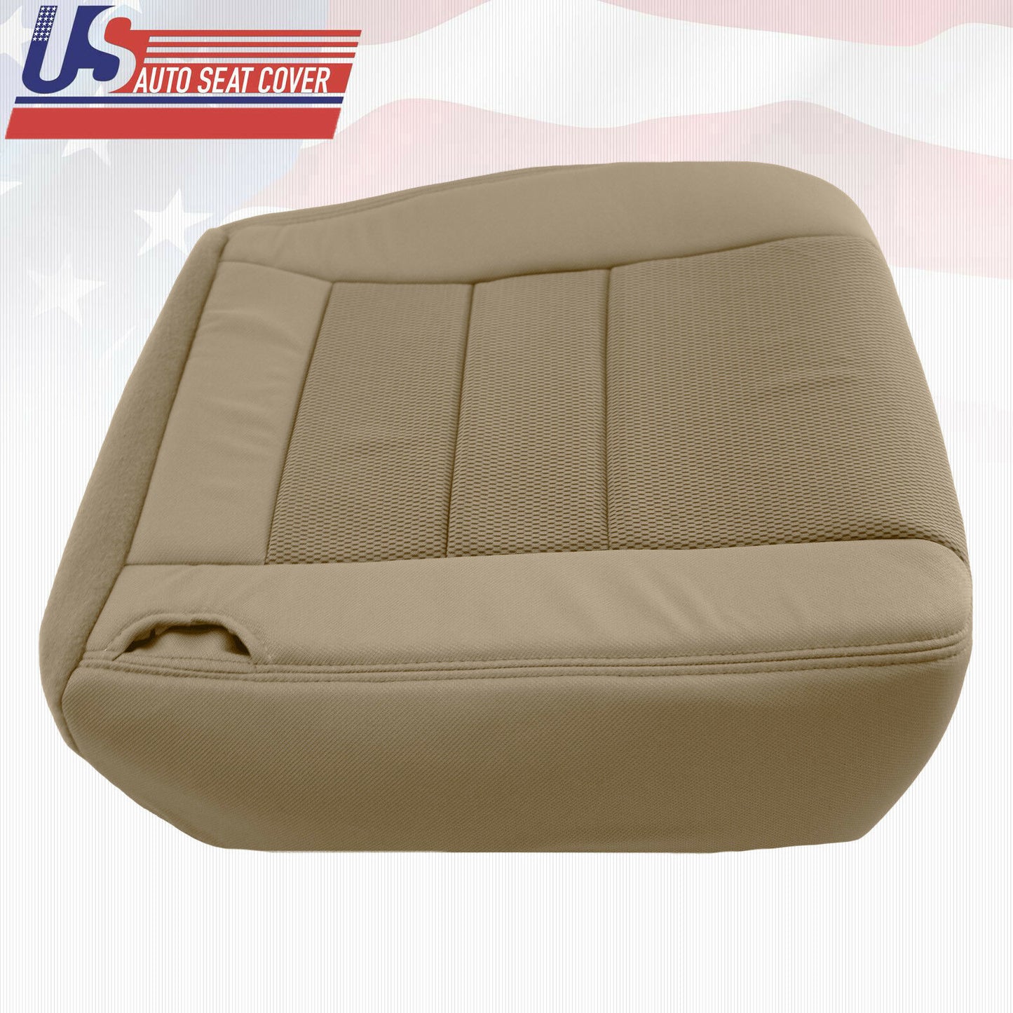 2005 2006 Ford F-250 F-350 Super Duty Driver Bottom Cloth Seat Cover 2 tone TAN