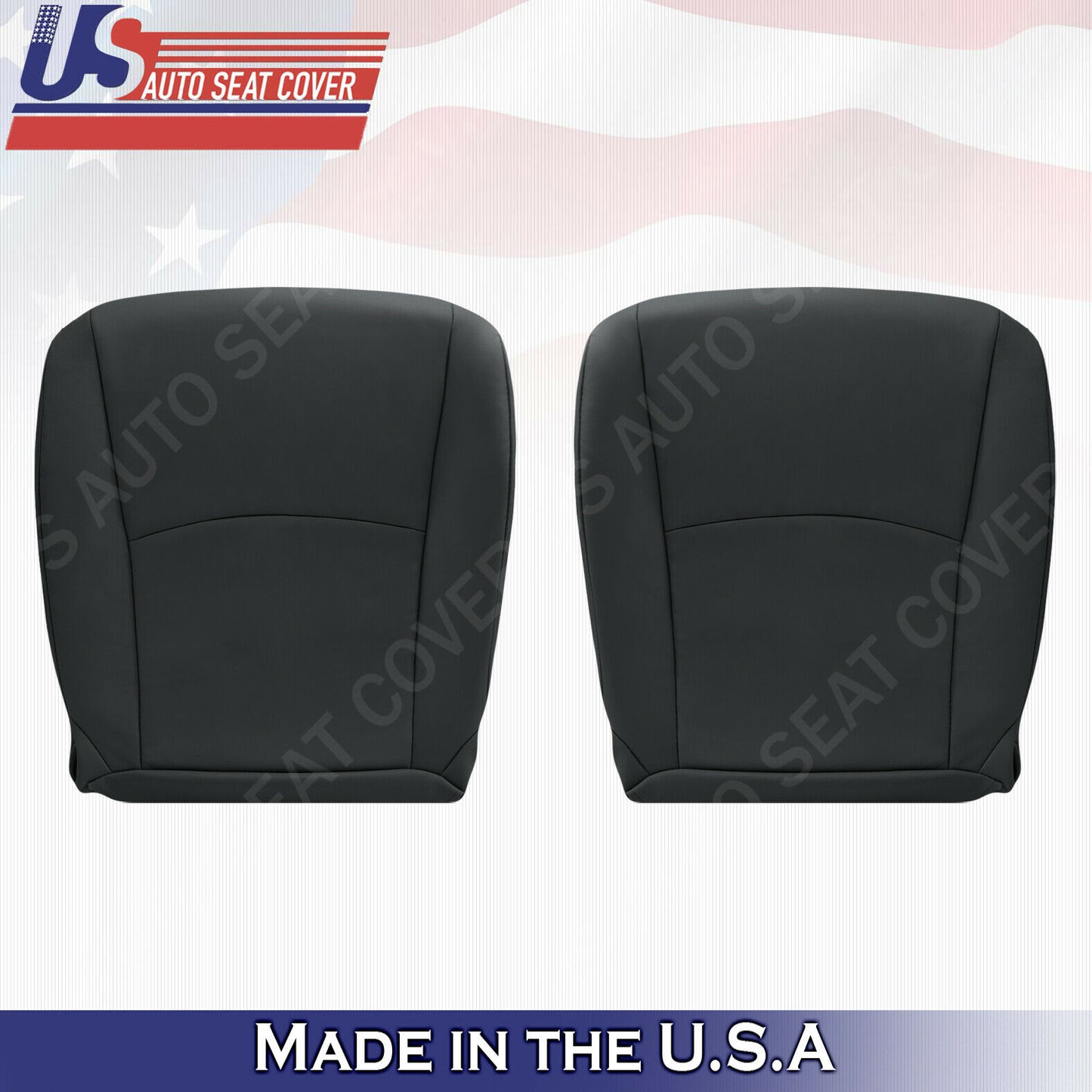 For Toyota Highlander 2008 to 2013 Driver & Passenger Bottom Leather Cover Black