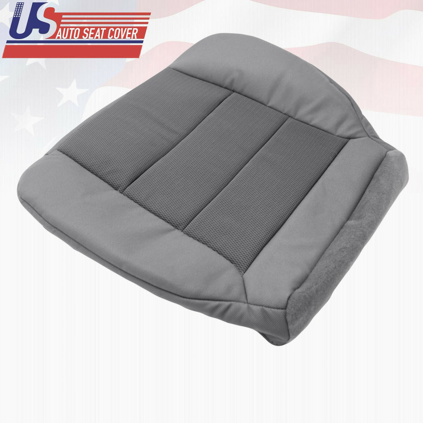 Fits 2006 Ford F-250 EXTENDED CAB Driver Bottom Seat Cover Cloth Gray 2-tone